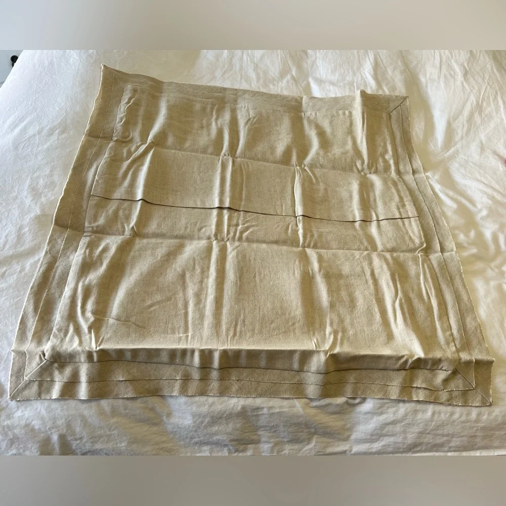 Crate And Barrel | Natural Beige Bianca | Euro Pillow Sham | Linen Blend NIP